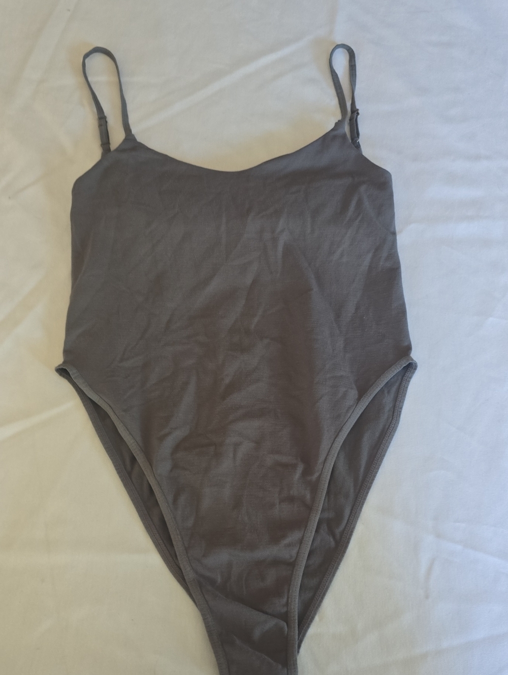 Gray One-Piece Bodysuit